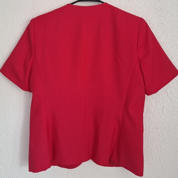 KASPER VINTAGE Pink Blazer Tailored Short Sleeve - Picture 2 of 7